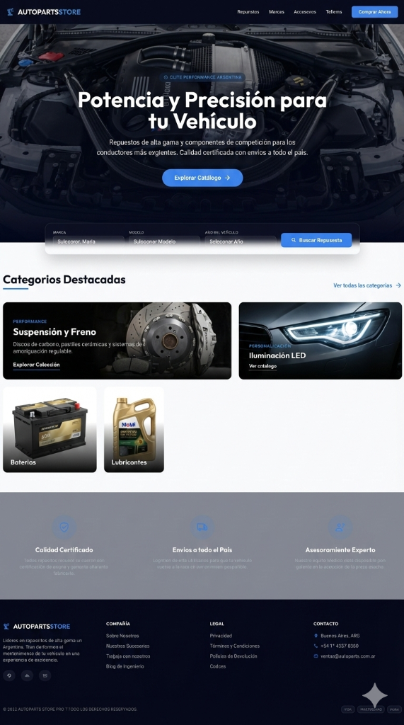 Diseño E-commerce AutoParts Store